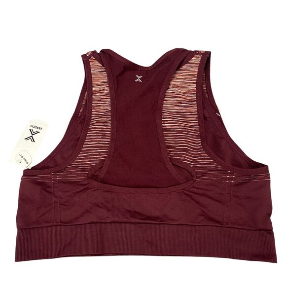 Xersion Crop Top Womens 2XL Burgundy Space Dye Quick Dry Sleeveless Sportswear - Picture 3 of 10